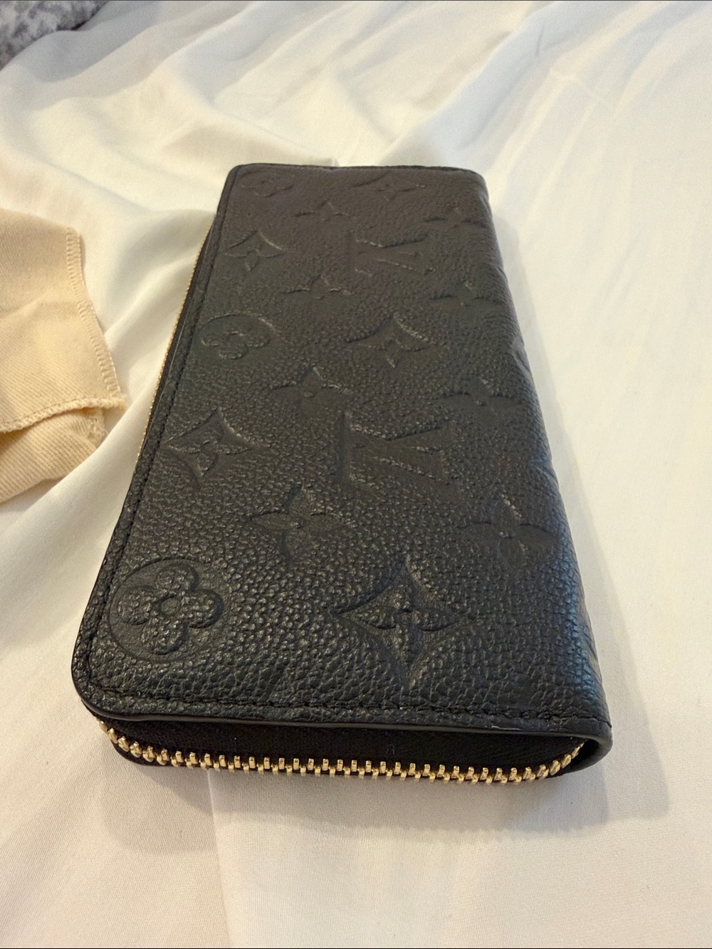 Louis Vuitton Black Monogram Empreinte Zip-Around Wallet with Gold Hardware - Picture 15 of 15